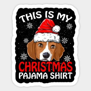 This is my Christmas Pajama Shirt BEAGLE Sticker